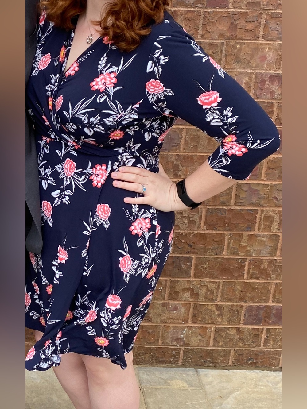 Lane Bryant Navy floral dress- size 18/20